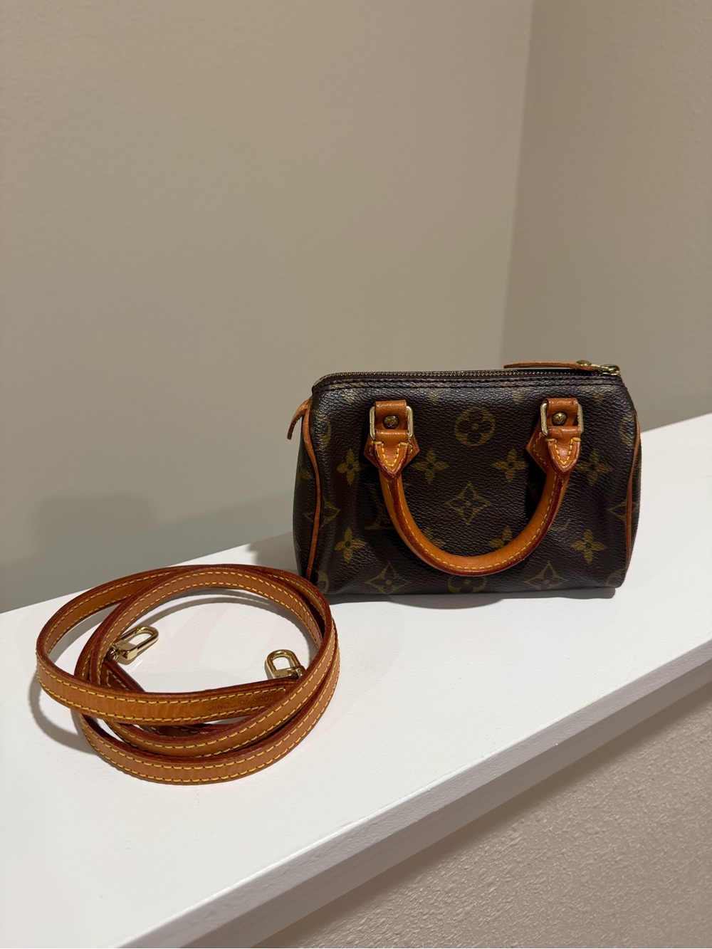 Louis Vuitton Monogram Mini Speedy in Brown and Tan